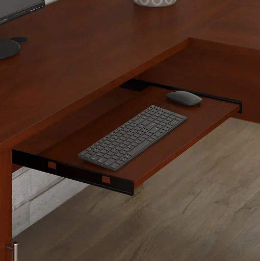Bush Furniture Office Desks<Somerset 72"W L Shaped Desk with Hutch, Lateral File Cabinet and Bookcase, (SET012HC)