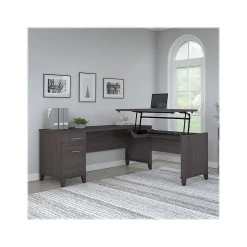 Bush Furniture Office Desks<Somerset 72"W 3 Position Sit to Stand L Shaped Desk, (SET014SG)
