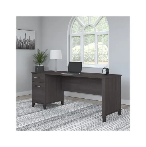 Bush Furniture Office Desks<Somerset 72"W Office Desk with Drawers, (WC81572)
