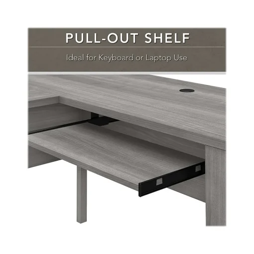 Bush Furniture Office Desks<Somerset 60"W L Shaped Desk with Hutch, (SET002PG)