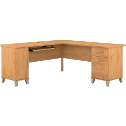 Bush Furniture Office Desks<Somerset 72"W L Shaped Desk with Storage, (WC81410K)