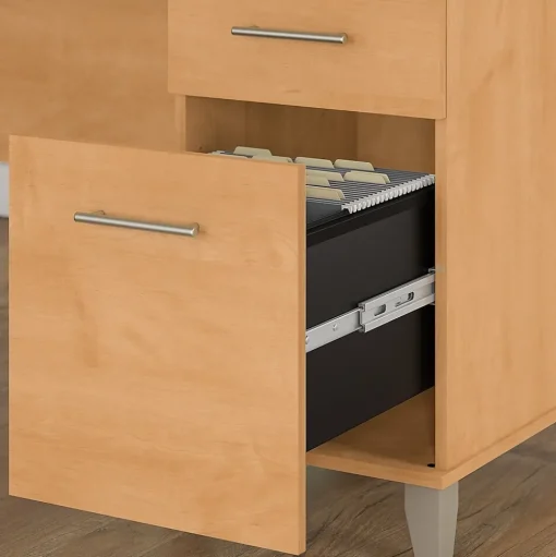 Bush Furniture Office Desks<Somerset 72"W L Shaped Desk with Storage, (WC81410K)