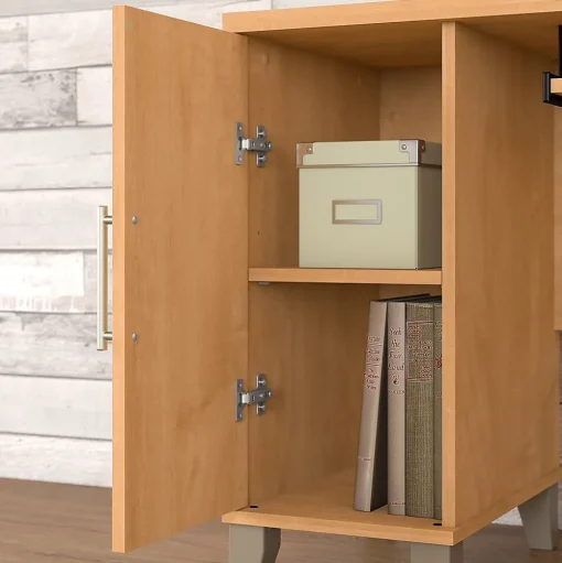 Bush Furniture Office Desks<Somerset 72"W L Shaped Desk with Storage, (WC81410K)