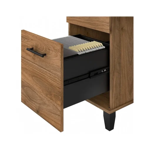 Bush Furniture Office Desks<Somerset 72"W 3 Position Sit to Stand L Shaped Desk with Hutch, (SET015FW)