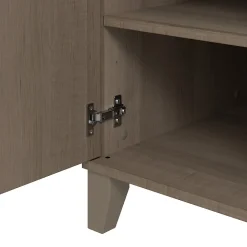Bush Furniture Computer Desks<Somerset 54"W Office Desk with Drawer and Storage Cabinet, Ash Gray (WC81654)