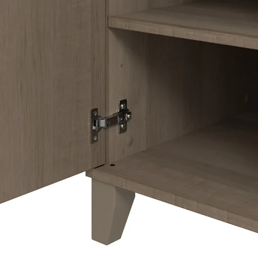 Bush Furniture Computer Desks<Somerset 54"W Office Desk with Drawer and Storage Cabinet, Ash Gray (WC81654)