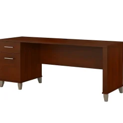 Bush Furniture Computer Desks<Somerset 72"W Office Desk with Drawers, (WC81772)