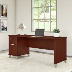 Bush Furniture Computer Desks<Somerset 72"W Office Desk with Drawers, (WC81772)