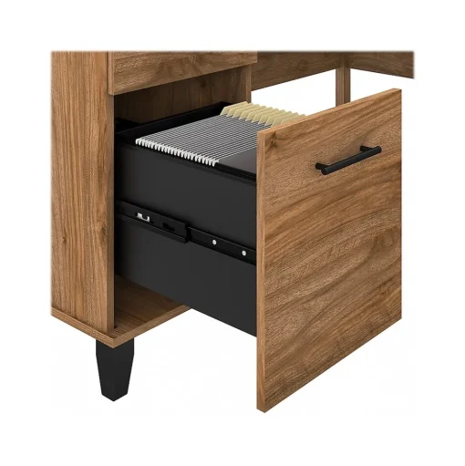Bush Furniture Computer Desks<Somerset 60"W L Shaped Desk with Storage, (WC81330K)