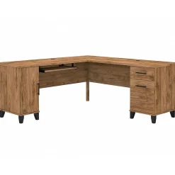 Bush Furniture Computer Desks<Somerset 72"W L Shaped Desk with Storage, (WC81310K)