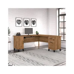 Bush Furniture Computer Desks<Somerset 72"W L Shaped Desk with Storage, (WC81310K)