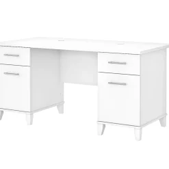 Bush Furniture Computer Desks<Somerset 60"W Office Desk with Drawers, (WC81928K)