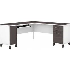 Bush Furniture L-Desks<Somerset 72"W L Shaped Desk with Storage, (WC81010K)