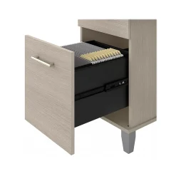 Bush Furniture L-Desks<Somerset 72"W 3 Position Sit to Stand L Shaped Desk with Hutch, (SET015SO)