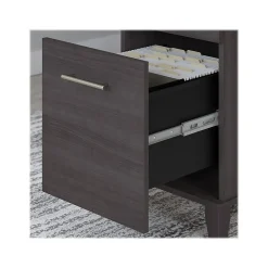 Bush Furniture L-Desks<Somerset 72"W 3 Position Sit to Stand L Shaped Desk with Hutch, (SET015SG)