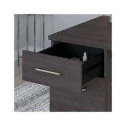 Bush Furniture L-Desks<Somerset 72"W 3 Position Sit to Stand L Shaped Desk with Hutch, (SET015SG)