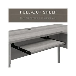 Bush Furniture L-Desks<Somerset 72"W L Shaped Desk with Hutch, (SET001PG)