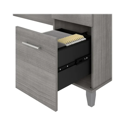 Bush Furniture L-Desks<Somerset 72"W L Shaped Desk with Hutch, (SET001PG)