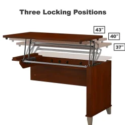 Bush Furniture L-Desks<Somerset 72"W 3 Position Sit to Stand L Shaped Desk, (SET014HC)
