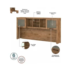 Bush Furniture L-Desks<Somerset 72"W L Shaped Desk with Hutch, (SET001FW)