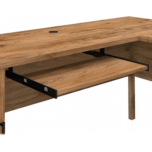 Bush Furniture L-Desks<Somerset 72"W L Shaped Desk with Hutch, (SET001FW)