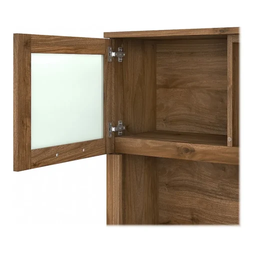 Bush Furniture L-Desks<Somerset 72"W L Shaped Desk with Hutch, (SET001FW)