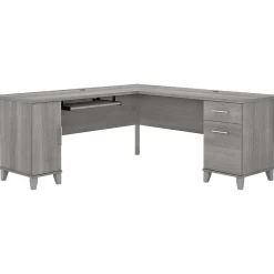 Bush Furniture L-Desks<Somerset 72"W L Shaped Desk with Storage, (WC81210K)