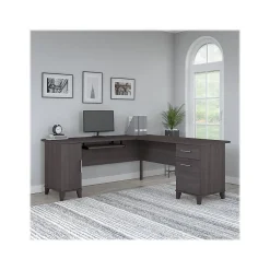 Bush Furniture L-Desks<Somerset 72"W L Shaped Desk with Storage, (WC81510K)