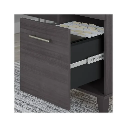 Bush Furniture L-Desks<Somerset 72"W L Shaped Desk with Storage, (WC81510K)
