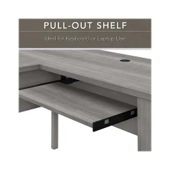 Bush Furniture L-Desks<Somerset 60"W L Shaped Desk with Hutch, (SET002PG)