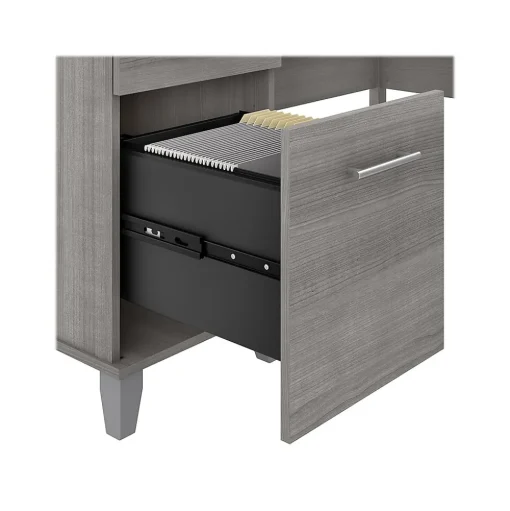 Bush Furniture L-Desks<Somerset 60"W L Shaped Desk with Hutch, (SET002PG)