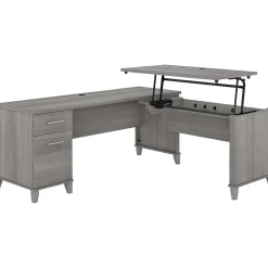 Bush Furniture L-Desks<Somerset 72"W 3 Position Sit to Stand L Shaped Desk, (SET014PG)