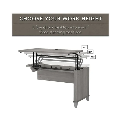 Bush Furniture L-Desks<Somerset 72"W 3 Position Sit to Stand L Shaped Desk, (SET014PG)