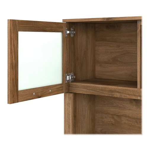 Bush Furniture L-Desks<Somerset 60"W L Shaped Desk with Hutch, (SET002FW)