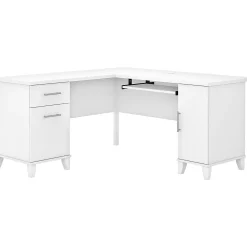Bush Furniture L-Desks<Somerset 60"W L Shaped Desk with Storage, (WC81930K)