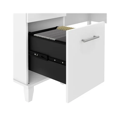 Bush Furniture L-Desks<Somerset 60"W L Shaped Desk with Storage, (WC81930K)