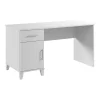 Bush Furniture Corner Desks<Somerset 54"W Office Desk with Drawer and Storage Cabinet, White (WC81954)