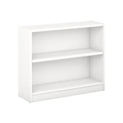 Bush Furniture Bookcases<Universal 2-Shelf Bookcase, Pure White (WL12413)