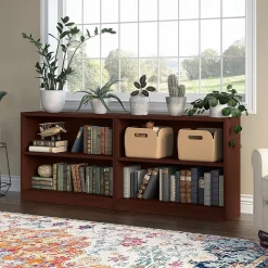 Bush Furniture Bookcases<Universal 30"H 2-Shelf Bookcase, Vogue Cherry, 2/Set (UB001VC)
