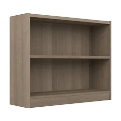 Bush Furniture Bookcases<Universal 30"H 2-Shelf Bookcase with Adjustable Shelf, Ash Gray Laminated Wood (WL12426)