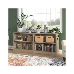 Bush Furniture Bookcases<Universal 30"H 2-Shelf Bookcase with Adjustable Shelf, Ash Gray Laminated Wood (WL12426)