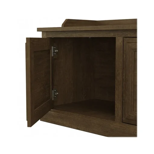 Bush Furniture Storage Cabinets<Woodland 40W Entryway Bench with Doors, Ash Brown (WDL005ABR)
