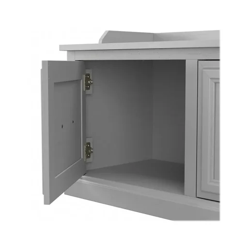 Bush Furniture Storage Cabinets<Woodland 40W Entryway Bench with Doors, Cape Cod Gray (WDL005CG)