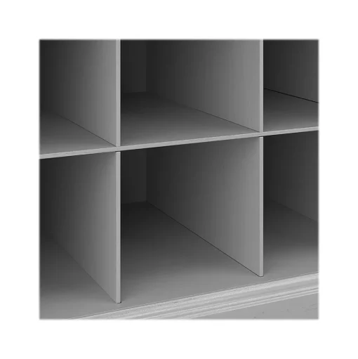 Bush Furniture Storage Cabinets<Woodland 40W Shoe Storage Bench with Shelves and Wall Mounted Coat Rack, Cape Cod Gray (WDL004CG)