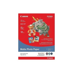 Canon Photo Paper<MP 101 Matte Photo Paper, 8.5" x 11", 50 Sheets/Pack (7981A004)