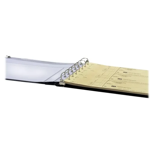 Cardinal Accounting & Record Journals<1" 7-Ring Business Check Binder, D-Ring, Black (35000V3)