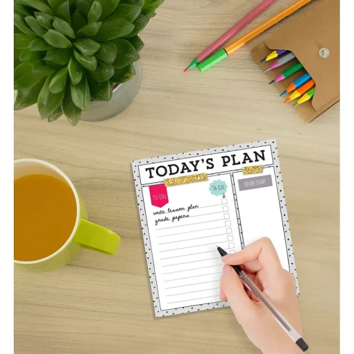 Carson-Dellosa Classroom Paper<Today's Plan Notepad Set, Multicolored (145399)