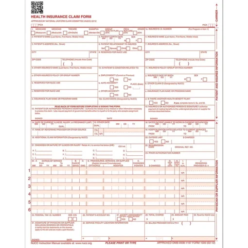 TOPS Medical Forms<Centers for Medicare and Medicaid Services Forms, 8-1/2" x 11", 250 Forms