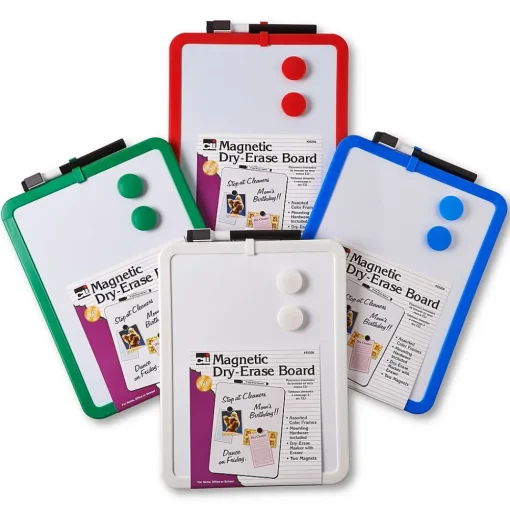 CLN Dry Erase<Charles Leonard Magnetic Dry Erase Board, 8 1/2" x 11", 4/Pk