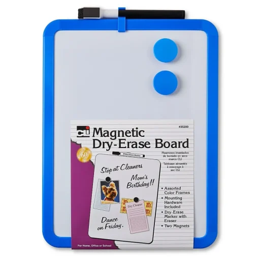 CLN Dry Erase<Charles Leonard Magnetic Dry Erase Board, 8 1/2" x 11", 4/Pk